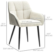 Aosom Chair Accent Chair with Foot Pads and Chenille Fabric - Available in 2 Colours