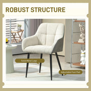Aosom Chair Accent Chair with Foot Pads and Chenille Fabric - Available in 2 Colours