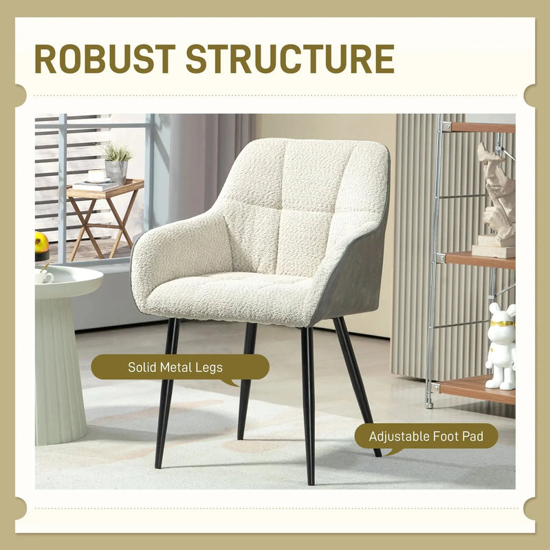 Aosom Chair Accent Chair with Foot Pads and Chenille Fabric - Available in 2 Colours