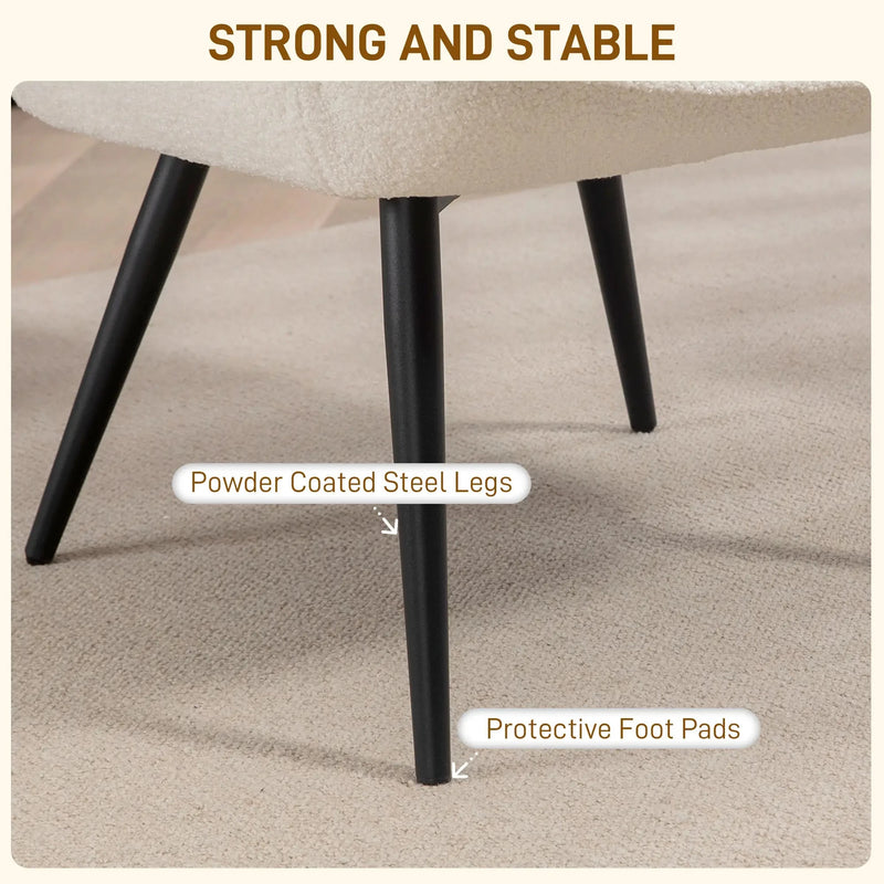 Aosom Chair Accent Upholstered Wingback Chair - Available in 2 Colours