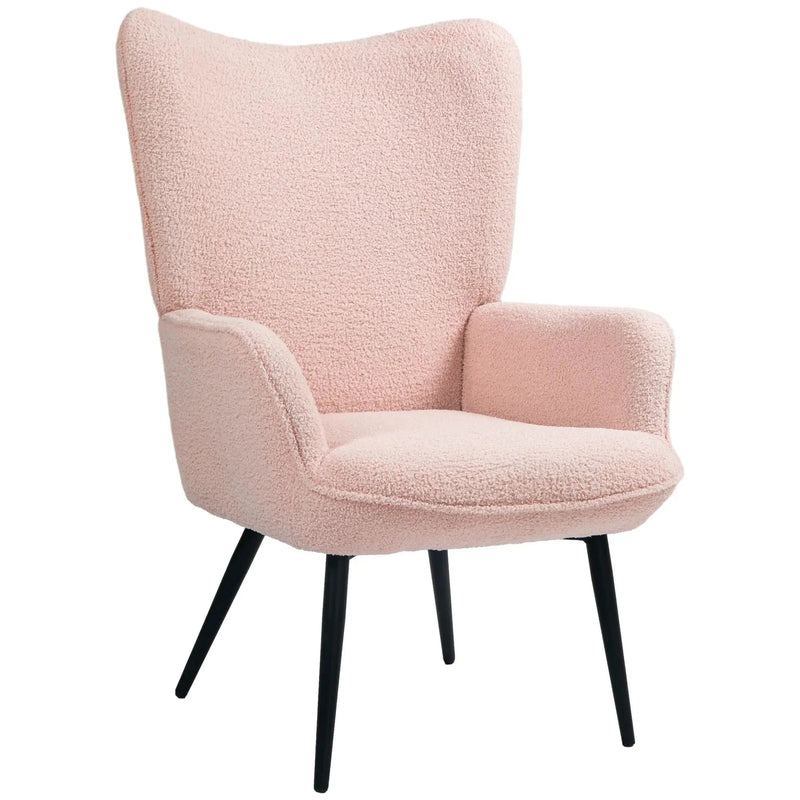 Aosom Chair Accent Upholstered Wingback Chair - Available in 2 Colours
