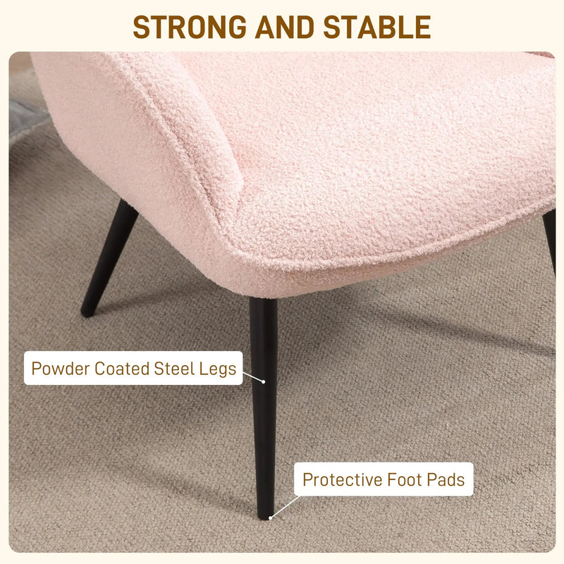 Aosom Chair Accent Upholstered Wingback Chair - Available in 2 Colours