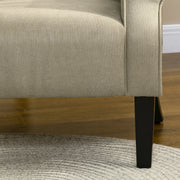 Aosom Chair Fabric Armchair With Wood Legs - Available in 2 Colours