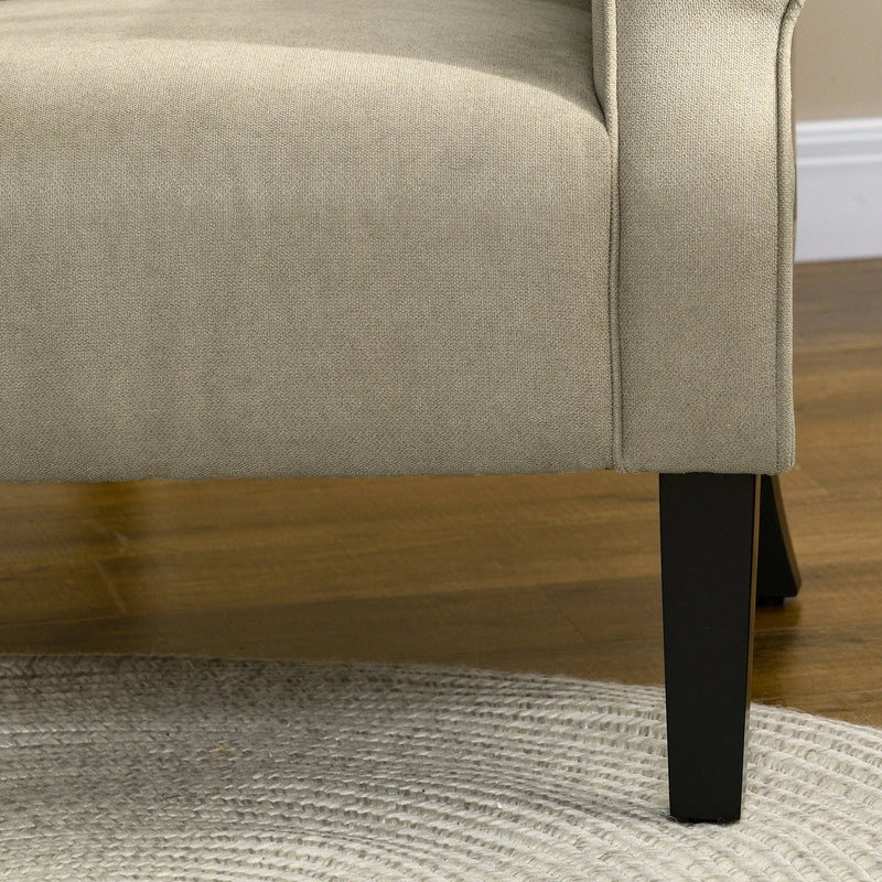 Aosom Chair Fabric Armchair With Wood Legs - Available in 2 Colours