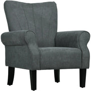 Aosom Chair Fabric Armchair With Wood Legs - Available in 2 Colours