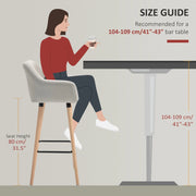 Aosom Chair Modern Bar Stools (Set of 2) with Linen Fabric - Available in 2 Colours