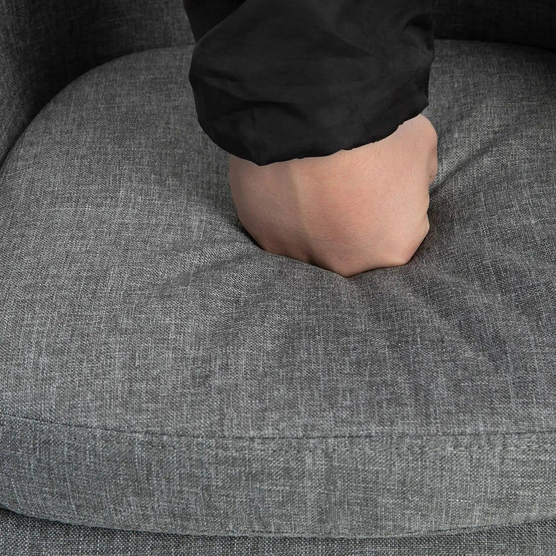 Aosom Chair Modern Bar Stools (Set of 2) with Linen Fabric - Available in 2 Colours