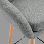 Aosom Chair Modern Bar Stools (Set of 2) with Linen Fabric - Available in 2 Colours
