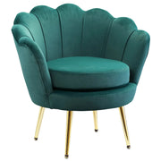 Aosom Chair Modern Chair with Velvet-Touch Fabric and Gold Metal Legs - Available in 5 Colours