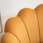Aosom Chair Modern Chair with Velvet-Touch Fabric and Gold Metal Legs - Available in 5 Colours