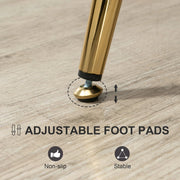 Aosom Chair Modern Chair with Velvet-Touch Fabric and Gold Metal Legs - Available in 5 Colours