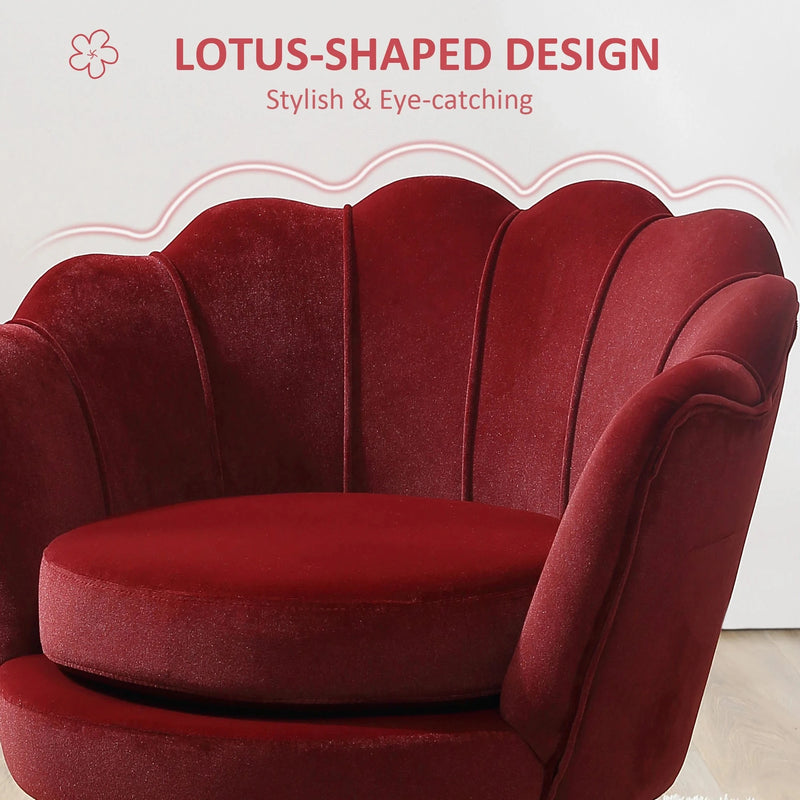 Aosom Chair Modern Chair with Velvet-Touch Fabric and Gold Metal Legs - Available in 5 Colours
