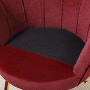 Aosom Chair Modern Chair with Velvet-Touch Fabric and Gold Metal Legs - Available in 5 Colours