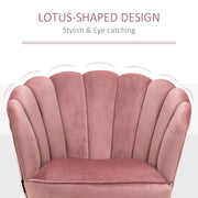 Aosom Chair Modern Chair with Velvet-Touch Fabric - Available in 2 Colours