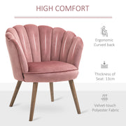 Aosom Chair Modern Chair with Velvet-Touch Fabric - Available in 2 Colours