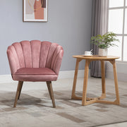 Aosom Chair Modern Chair with Velvet-Touch Fabric - Available in 2 Colours