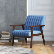 Aosom Chair Modern Upholstered Chair with Wood Legs - Available in 3 Colours