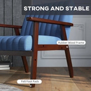 Aosom Chair Modern Upholstered Chair with Wood Legs - Available in 3 Colours