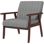 Aosom Chair Modern Upholstered Chair with Wood Legs - Available in 3 Colours