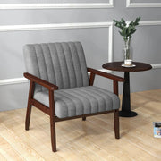 Aosom Chair Modern Upholstered Chair with Wood Legs - Available in 3 Colours