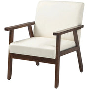 Aosom Chair Modern Upholstered Chair with Wood Legs - Available in 3 Colours