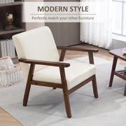 Aosom Chair Modern Upholstered Chair with Wood Legs - Available in 3 Colours