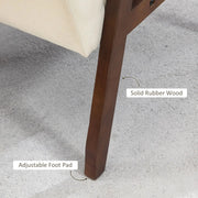 Aosom Chair Modern Upholstered Chair with Wood Legs - Available in 3 Colours