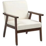Aosom Chair Modern Upholstered Chair with Wood Legs - Available in 3 Colours