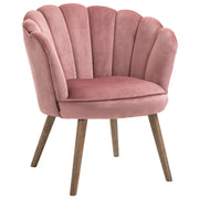 Aosom Chair Pink Modern Chair with Velvet-Touch Fabric - Available in 2 Colours