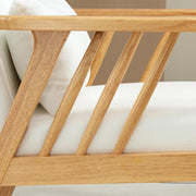 Aosom Chair Upholstered Lounge Chair with Rubber Wood Frame Throw Pillows and Comfortable Cushion - Available in 2 Colours