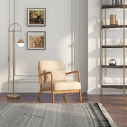 Aosom Chair Velvet Fabric Lounge Chair - Available in 2 Colours