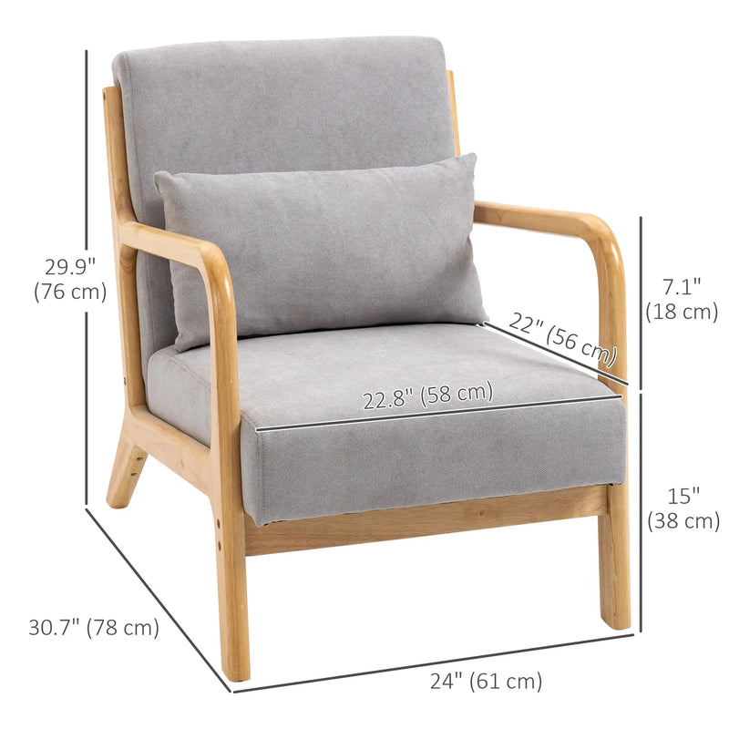 Aosom Chair Velvet Fabric Lounge Chair - Available in 2 Colours