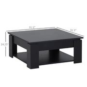 Aosom Coffee Table 2-Tier Simple Modern Coffee Table - Available in 2 Colours