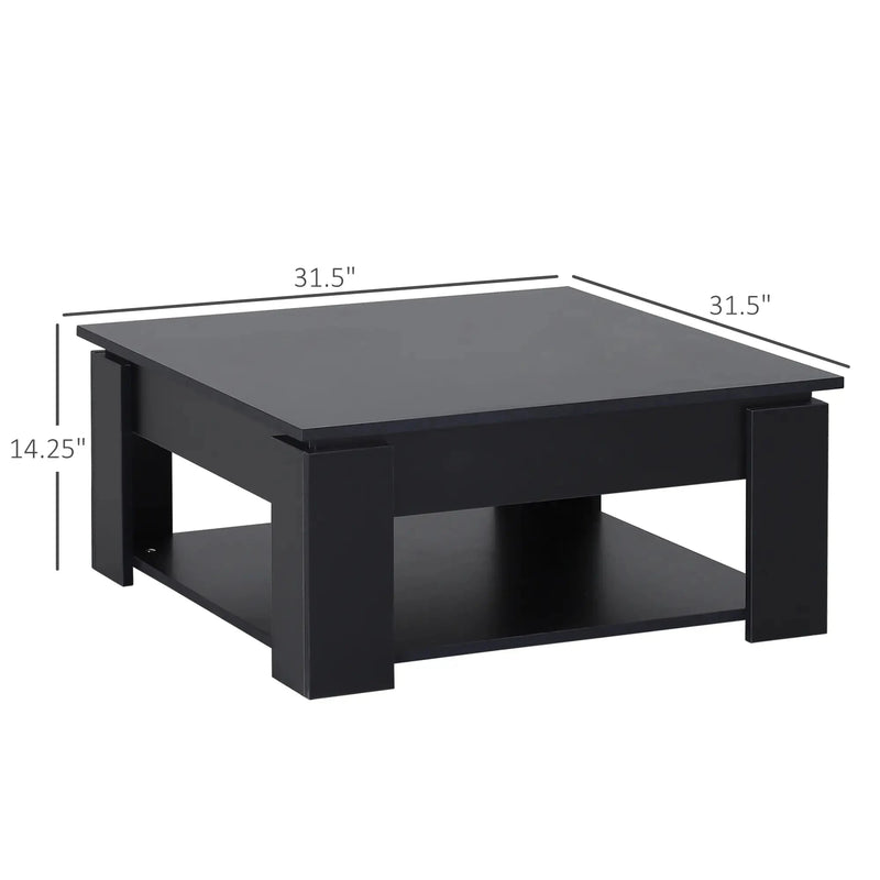Aosom Coffee Table 2-Tier Simple Modern Coffee Table - Available in 2 Colours