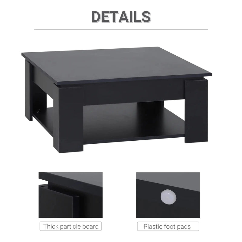 Aosom Coffee Table 2-Tier Simple Modern Coffee Table - Available in 2 Colours