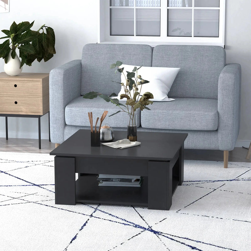 Aosom Coffee Table 2-Tier Simple Modern Coffee Table - Available in 2 Colours