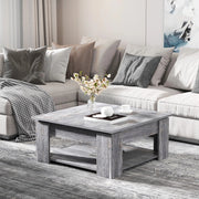 Aosom Coffee Table 2-Tier Simple Modern Coffee Table - Available in 2 Colours