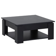Aosom Coffee Table Black 2-Tier Simple Modern Coffee Table - Available in 2 Colours