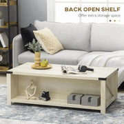 Aosom Coffee Table Coffee Table with Drawer And Open Storage Shelf - Available in 3 Colours