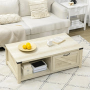 Aosom Coffee Table Coffee Table with Drawer And Open Storage Shelf - Available in 3 Colours