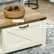 Aosom Coffee Table Coffee Table with Drawer And Open Storage Shelf - Available in 3 Colours