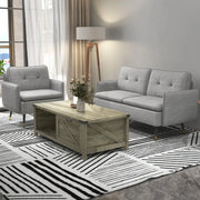 Aosom Coffee Table Coffee Table with Drawer And Open Storage Shelf - Available in 3 Colours