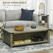 Aosom Coffee Table Coffee Table with Drawer And Open Storage Shelf - Available in 3 Colours