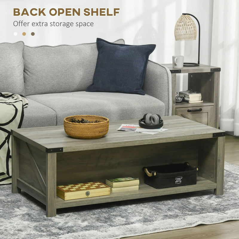 Aosom Coffee Table Coffee Table with Drawer And Open Storage Shelf - Available in 3 Colours