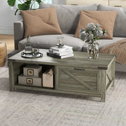 Aosom Coffee Table Coffee Table with Drawer And Open Storage Shelf - Available in 3 Colours