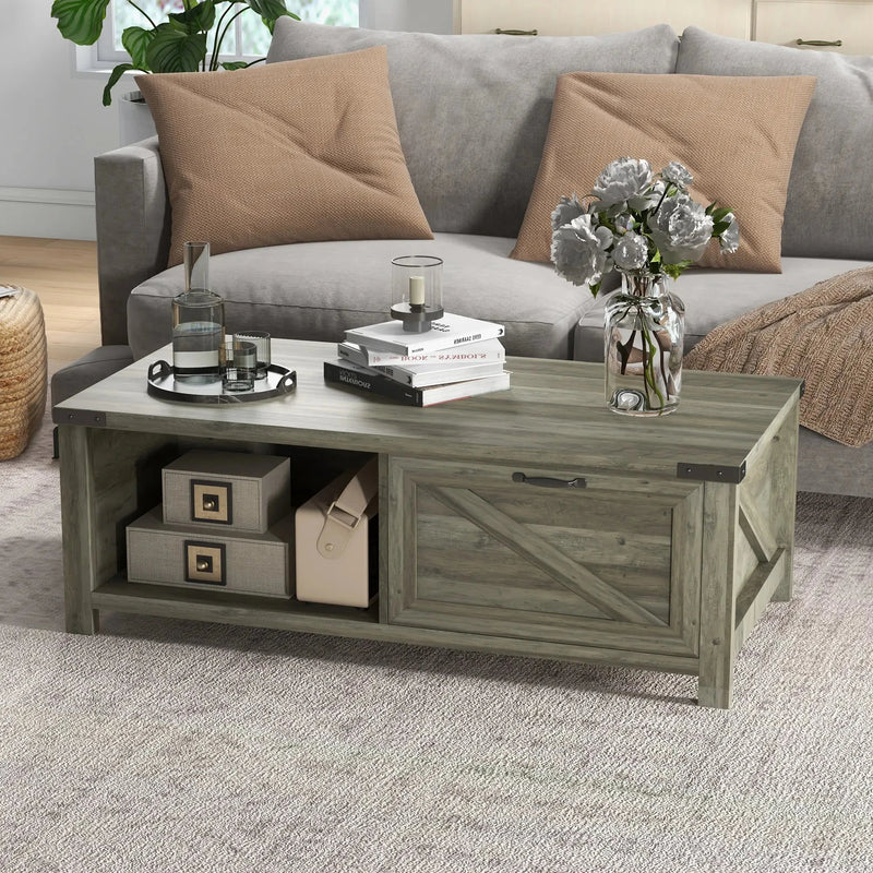Aosom Coffee Table Coffee Table with Drawer And Open Storage Shelf - Available in 3 Colours