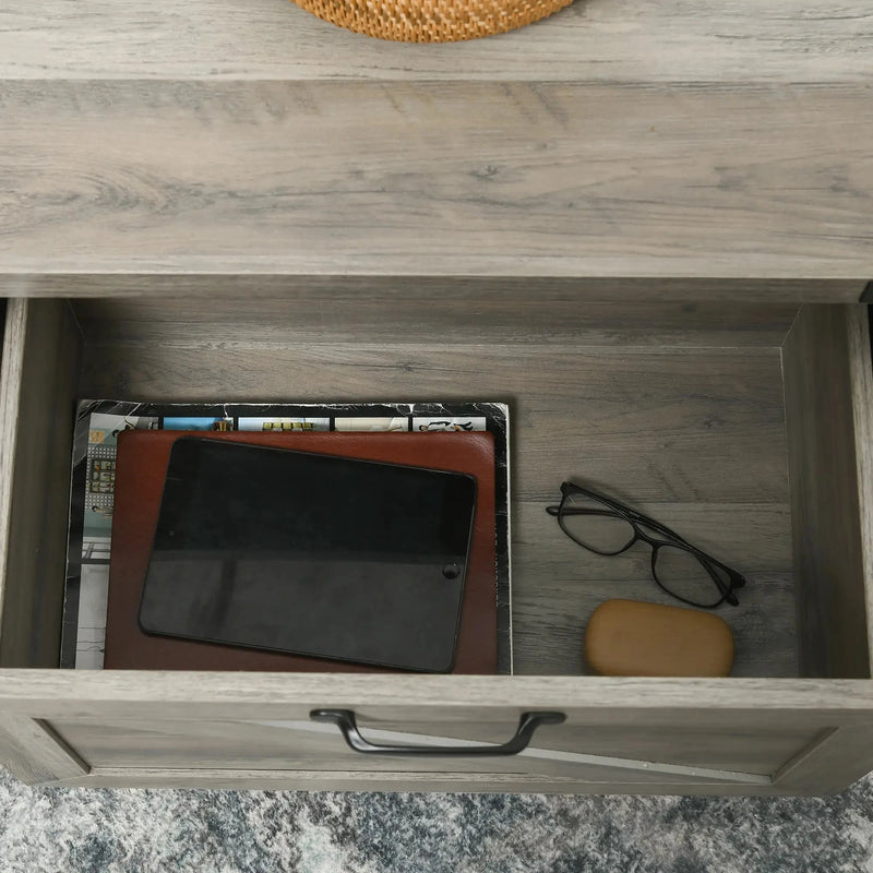 Aosom Coffee Table Coffee Table with Drawer And Open Storage Shelf - Available in 3 Colours