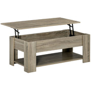 Aosom Coffee Table Grey Lift Top Coffee Table with Storage and Shelf - Available in 2 Colours