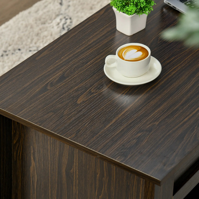Aosom Coffee Table Lift Top Coffee Table with Hidden Storage Compartment and Open Shelves - Available in 5 Colours