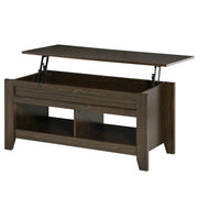 Aosom Coffee Table Lift Top Coffee Table with Hidden Storage Compartment and Open Shelves - Available in 5 Colours